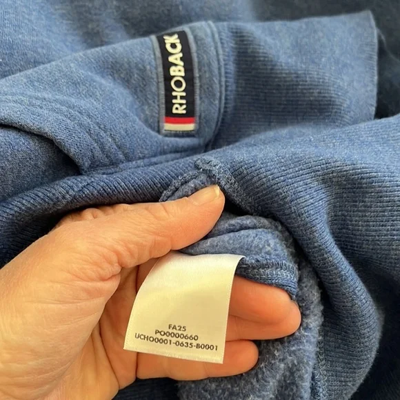 Rhoback Ready Hoodie men’s size large / fall 2025 - heathered blue - Picture 14 of 16